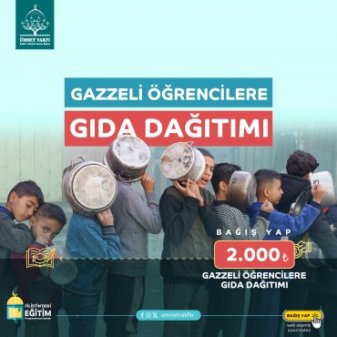 Gazzeli Öğrencilere Gıda Dağıtımı